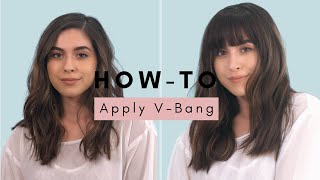 Howto Apply Clipin Bangs  VBangs by The Hair Shop [upl. by Bekah]