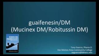 How to pronounce guaifenesin DM Mucinex DM Robitussin DM Memorizing Pharmacology Flashcard [upl. by Jacky]