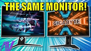 Aorus FI32U VS Gigabyte M32U WHATS THE DIFFERENCE [upl. by Shannen]