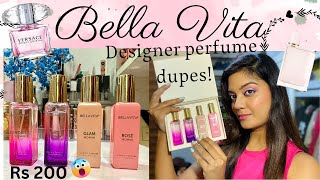 BELLA VITA PERFUMES REVIEW  ROSE GLAM DATE amp SENORITA  AFFORDABLE PERFUME DUPES UNDER RS 200 [upl. by Ludwig]