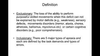 Apraxia Part 1 Introduction and Limb Kinetic Apraxia [upl. by Zigrang707]