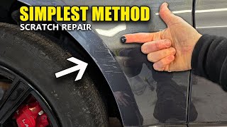 EASIEST way to repair car scratches at home inc Metallics Using a cordless drill Save Money [upl. by Michaud]