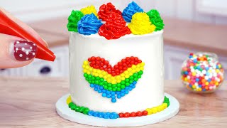 Rainbow Magic 🌈 Miniature Rainbow Cake Decorating  1000 Perfect Ideas By Mini Cakes Baking [upl. by Erek]