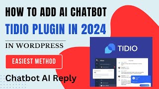 How to Add an Free AI Chatbot to WordPress Website2024  Tidio Plugin [upl. by Odnuges]