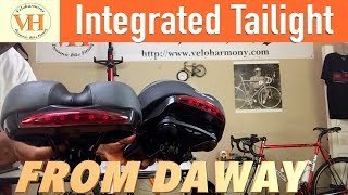 Daway Integrated taillight bicycle Saddle Review [upl. by Aissatsana]