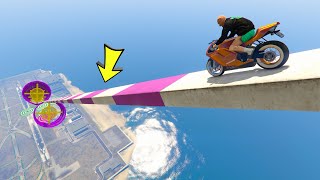 GTA 5 ONLINE 🐷 MEGA RAMPA ULTRA FINA  GARE IMPOSSIBILI  🐷 DAJE [upl. by Catlin493]