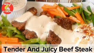 How To Cook The Perfect Steak Tender And Juicy Beef steak  Steak Sauce  mashed potatoes [upl. by Maighdlin712]