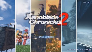 Xenoblade Chronicles 2  All Title Screen Animations Chapter 0  NG [upl. by Ilahsiav]