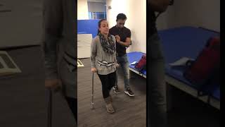 Step Through Ambulation with Forearm Crutches [upl. by Pascal]