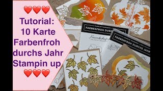 ❤️ Farbenfroh durchs Jahr Stampin up Produktvorstellung 10 Karten Beispiele Craftupdate [upl. by Aisila707]