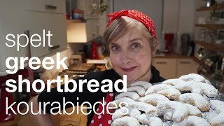 Spelt Greek Kourabiedes Shortbread Christmas Cookies [upl. by Lerej]