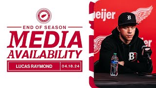 Lucas Raymond 202324 Detroit Red Wings End of Season Media [upl. by Ai]