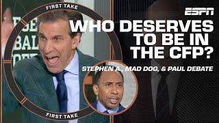 Stephen A Mad Dog amp Paul Finebaum GET HEATED over CFP rankings top 4 😡😤  First Take [upl. by Rosalind]