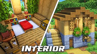 Minecraft How to Build a Small Survival House  Oak House  Part 2 [upl. by Marabelle]