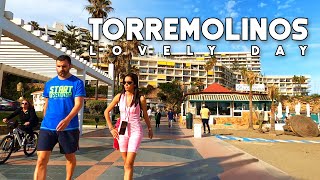 Torremolinos Spain El Bajondillo to La Carihuela Lovely Day March 2023 Costa del Sol  Málaga 4K [upl. by Ramor768]