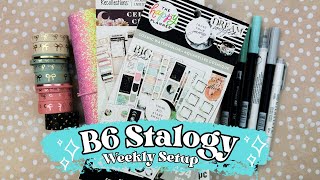 B6 Stalogy Planner Setup  Plan with Me Bullet Journal Planner with Happy Planner Stickers  PWM [upl. by Juetta882]