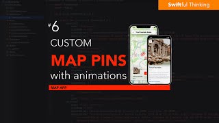 Custom Map Annotation Pins for SwiftUI MapKit Map  SwiftUI Map App 6 [upl. by Annawal]