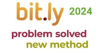 bitly link not working  all problem solved  new method 2024  problem solved in 5 second [upl. by Finzer]