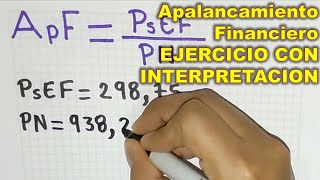 Como calcular el APALANCAMIENTO FINANCIERO [upl. by Norel501]