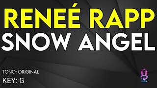 Reneé Rapp  Snow Angel  Karaoke Instrumental  Lower [upl. by Llerej]