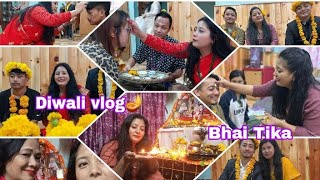 Diwali celebration in BHUTAN 🪔 Bhai Tika Laxmi Puja Diwali vlog 2024 [upl. by Hollis]