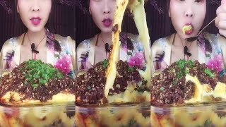 ASMR MUKBANG  Cheese Bolognese Mashed Potatoes Sweet Cake Snail Noodles Spicy Seafood so Yummy [upl. by Ciredor]