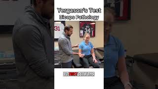 Yergason’s Test  Biceps Pathology  SLAP Tear Bicipital Tendinitis Tendinopathy [upl. by Nosneb]