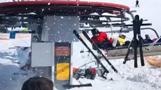 Erschreckende Bilder Skilift gerät außer Kontrolle [upl. by Nichole300]