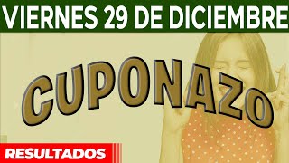 Resultado del sorteo Cuponazo del Viernes 29 de Diciembre del 2023 [upl. by Tenneb284]