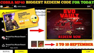 FREE FIRE REDEEM CODE TODAY 3 SEPTEMBER REDEEM CODE FREE FIRE  FF REDEEM CODE TODAY 3 SEPTEMBER [upl. by Odlonra]