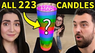 Melting every Yankee Candle into a GIANT Candle with Safiya Nygaard [upl. by Hartwell]