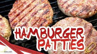 Patties Rezept  saftige Homemade Burger Pattys selber machen [upl. by Koser]