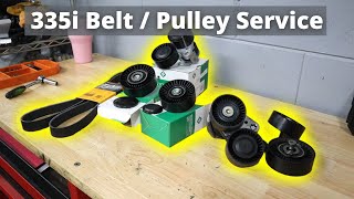 335i Squeaking Belt  Bad Pulley Noises Failure Symptoms  Repair [upl. by Amar]