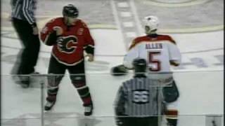 Bryan Allen vs Jarome Iginla Jan 4 2007 [upl. by Delilah]