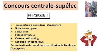 Concours centralesupélec  propagation d onde électromagnétique [upl. by Ramat]