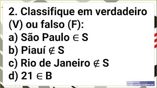 2 RELAÇÃO DE PERTINÊNCIA PERTENCE OU NÃO PERTENCE  CONJUNTOS [upl. by Notnerb]