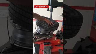 Tyre change with tyre changer machine shorts viralreels bicycletyre reels trending viral [upl. by Narbig]