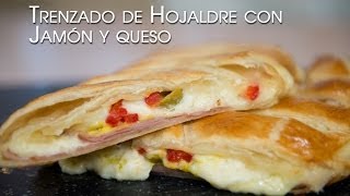 Trenzado de Hojaldre con Jamón Queso y Bechamel Buenisimo [upl. by Tan]