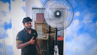 how to assemble pedestal stand fan  Orient pedestal fan installation full process  interior look [upl. by Brandyn]