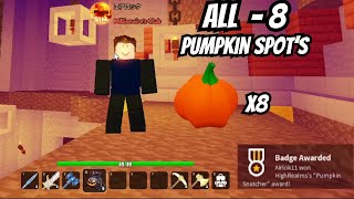 All 8  Pumpkin Spots in halloween event High Realms  ROBLOX [upl. by Repsag]