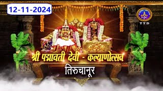 Sri Padmavathi Ammavari  Kalyanotsavam  Tiruchanoor  12112024  SVBC4 Hindi  SVBC TTD [upl. by Abibah682]