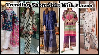 Top Trending Eid Special Short Shirt Design With Plazoo 2024 [upl. by Mal574]