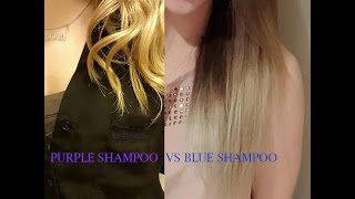 PURPLE VS BLUE SHAMPOO [upl. by Borer15]