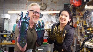 Adam Savage Wears Lumeclusters Phoenix Gauntlets [upl. by Nnaeus]