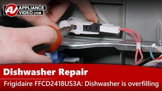 Frigidaire Dishwasher Repair  Drains Constantly  Float Switch [upl. by Meurer]