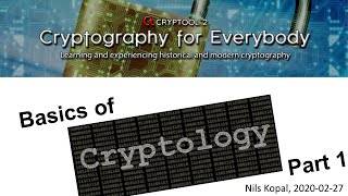 Basics of Cryptology – Part 1 Cryptography – Terminology amp Classical Ciphers [upl. by Fulvia359]