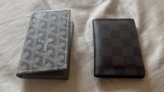 GOYARD Saint Pierre Card Wallet VS LOUIS VUITTON Pocket Organizer  COMPARISON [upl. by Gifferd908]