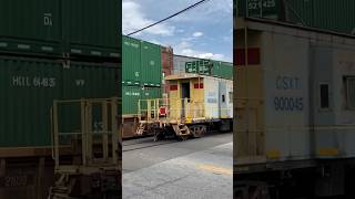 Caboose Trains Racing Transfer Caboose CSX Train amp Norfolk Southern Train See Long Video amp Sub [upl. by Annaed]