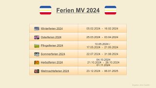 Ferien MV 2024 [upl. by Eveiveneg905]