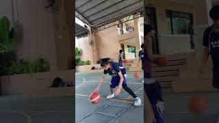 Hand and Foot Coordination dribble drills shortvideo basketaball shorts [upl. by Nniuq]